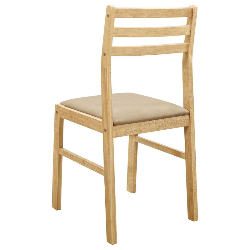 Bucknell 3-piece Round Drop Leaf Dining Table Set Natural-zoom-