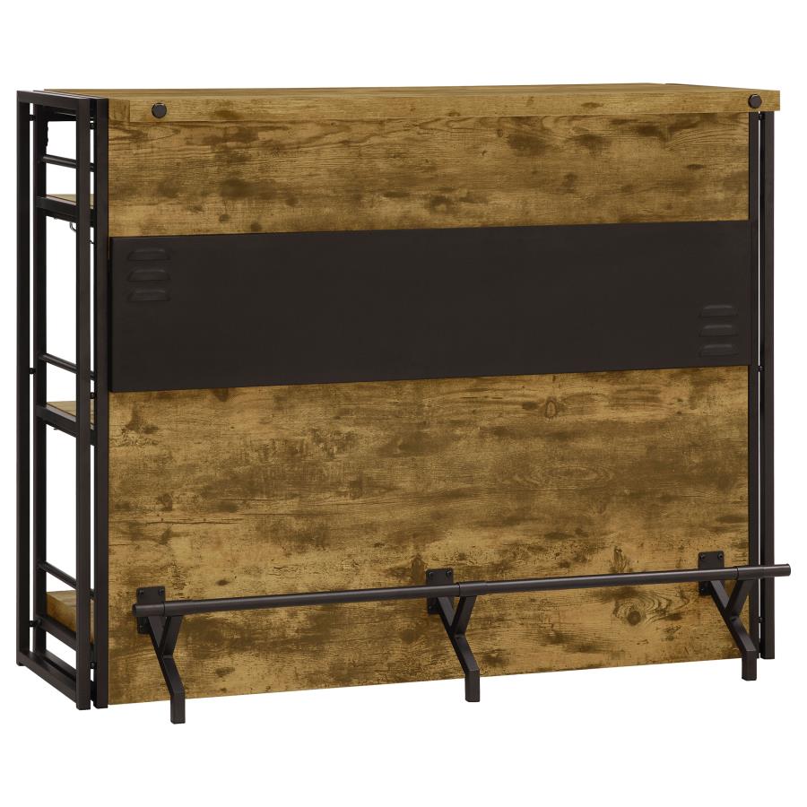 Renaldi 3-shelf Home Bar Wine Cabinet Rustic Nutmeg-zoom-1