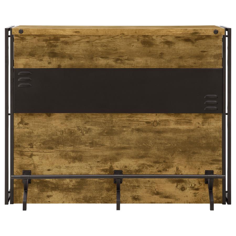 Renaldi 3-shelf Home Bar Wine Cabinet Rustic Nutmeg-zoom-4