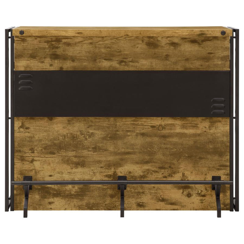 Renaldi 3-shelf Home Bar Wine Cabinet Rustic Nutmeg-zoom-