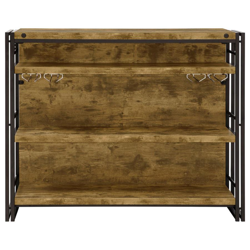 Renaldi 3-shelf Home Bar Wine Cabinet Rustic Nutmeg-zoom-