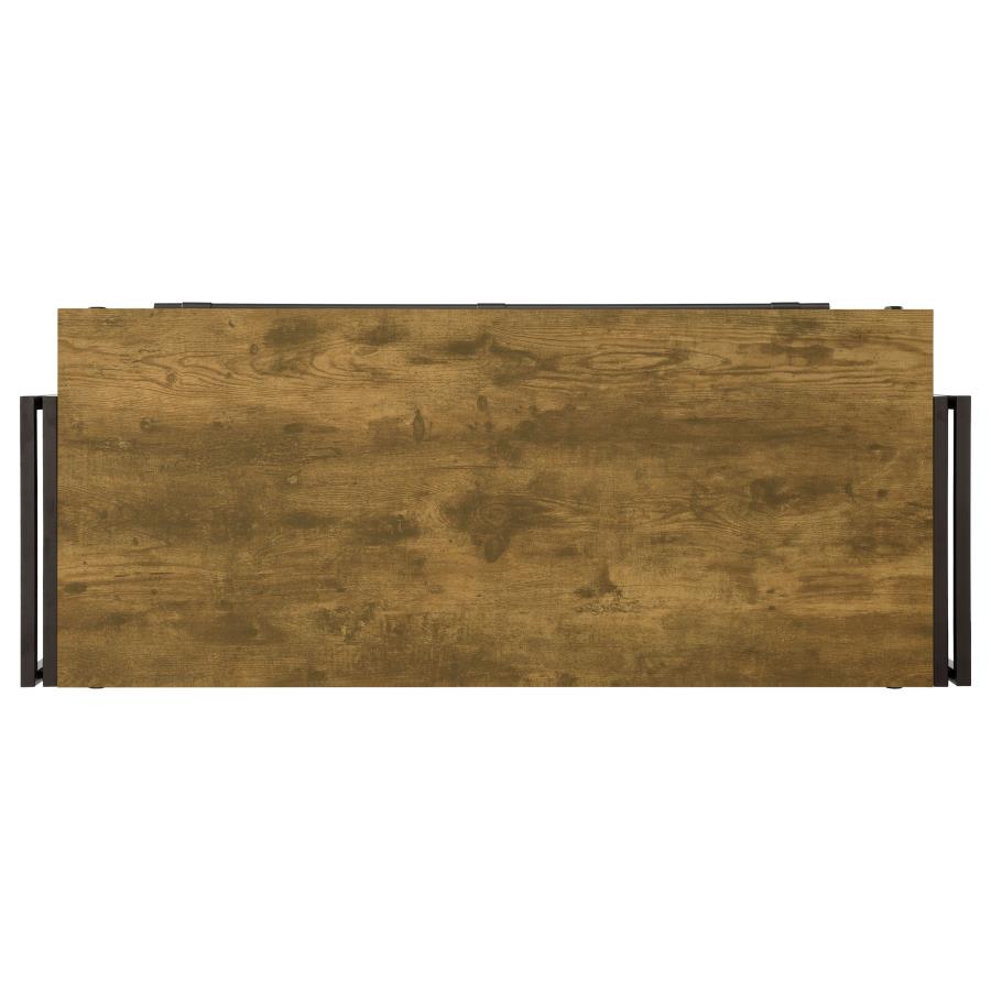 Renaldi 3-shelf Home Bar Wine Cabinet Rustic Nutmeg-zoom-8