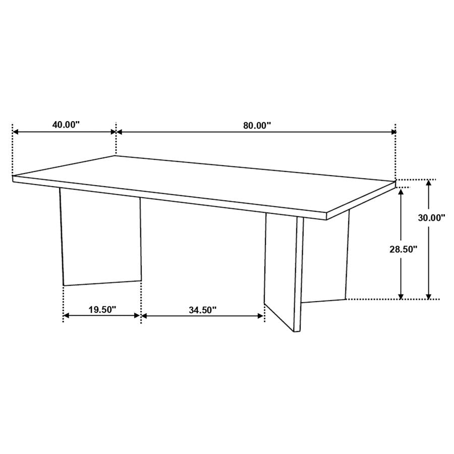 Tyler 80-inch Solid Wood Dining Table Mango Brown-zoom-8