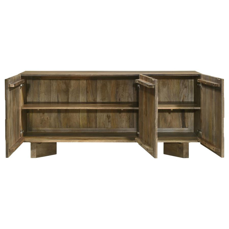 Tyler 3-door Solid Wood Sideboard Buffet Cabinet Mango Brown-zoom-