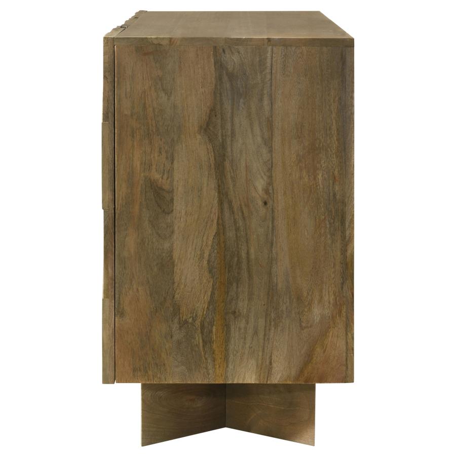 Tyler 3-door Solid Wood Sideboard Buffet Cabinet Mango Brown-8