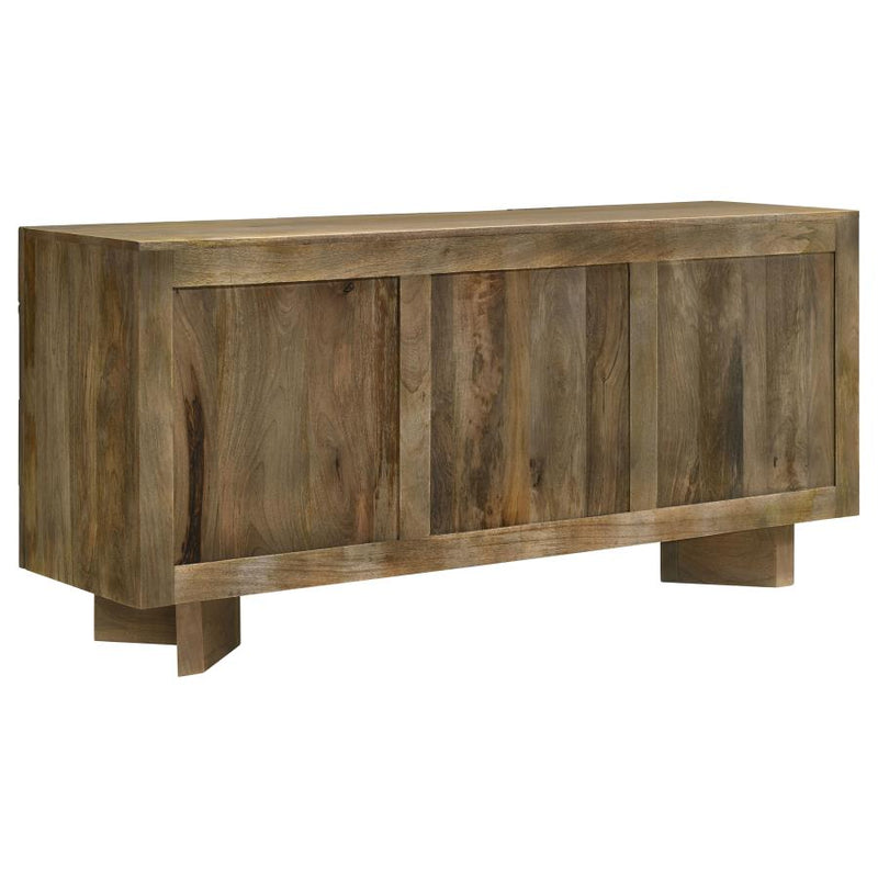 Tyler 3-door Solid Wood Sideboard Buffet Cabinet Mango Brown-zoom-