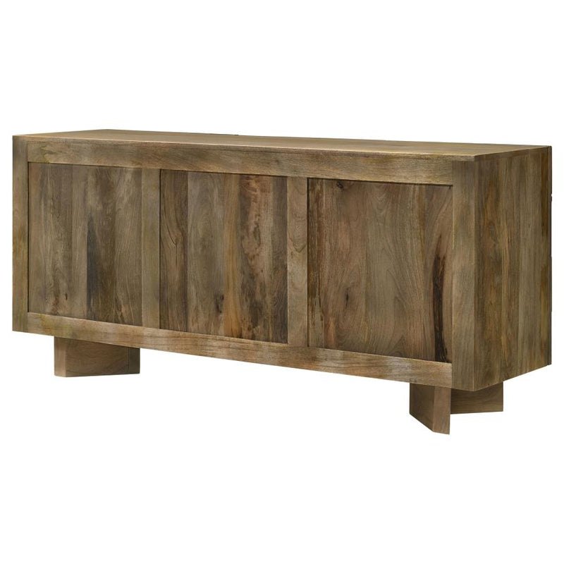 Tyler 3-door Solid Wood Sideboard Buffet Cabinet Mango Brown-zoom-