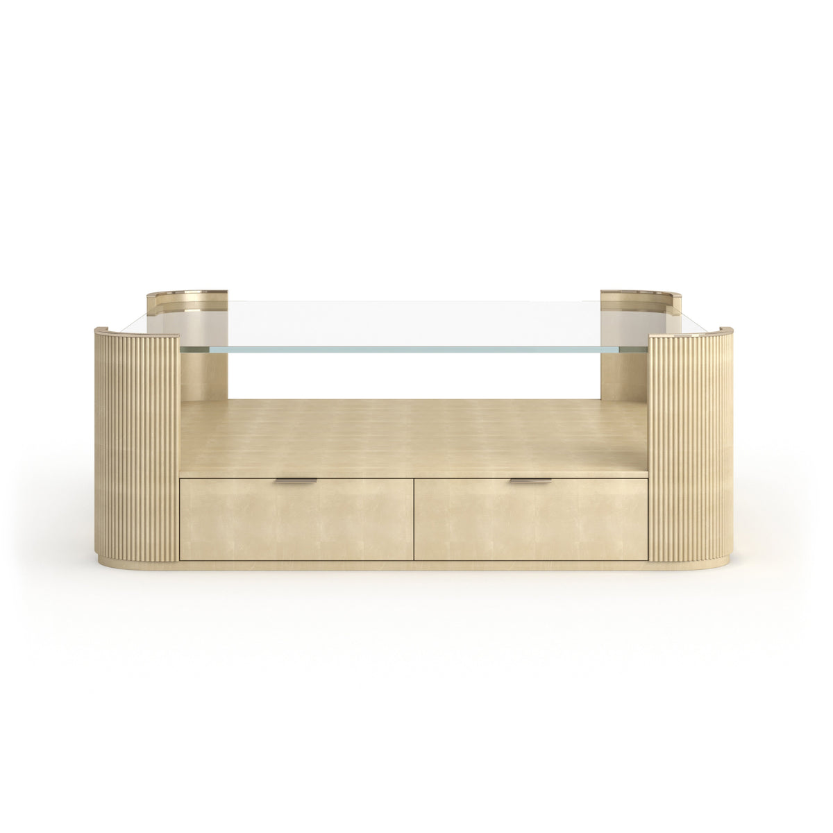 Caracole Love Square Cocktail Table – front view – Lusso Furniture Miami
