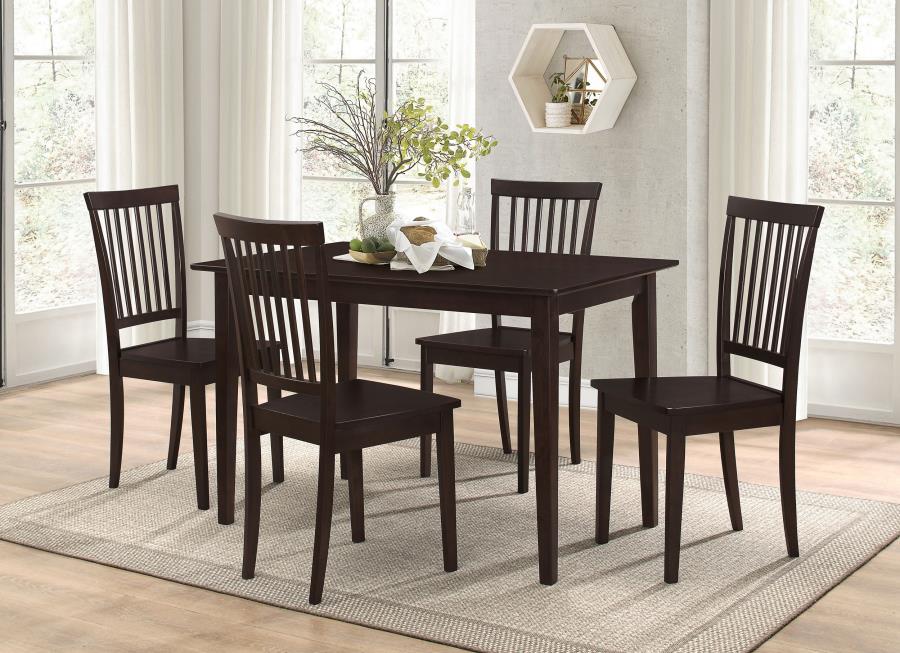 Gomez 5-piece Rectangular Dining Table Set Cappuccino-zoom-1