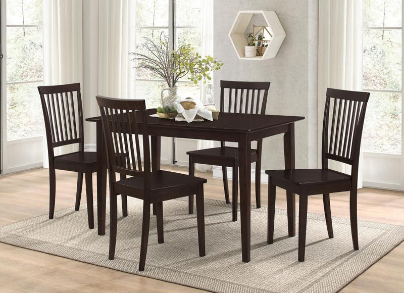 Gomez 5-piece Rectangular Dining Table Set Cappuccino-zoom-