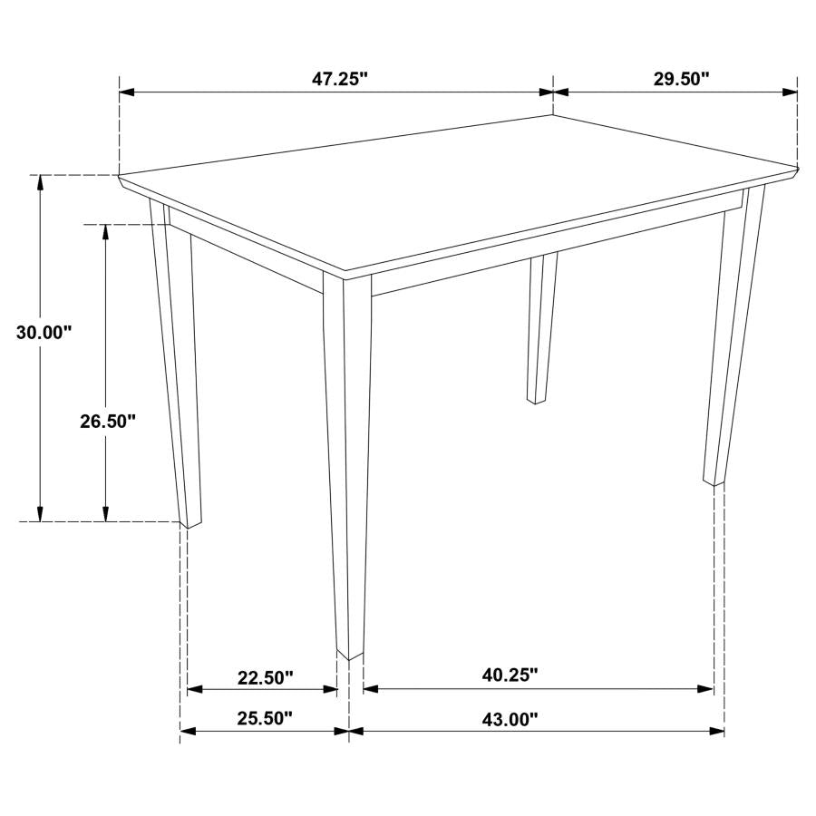 Gomez 5-piece Rectangular Dining Table Set Cappuccino-6