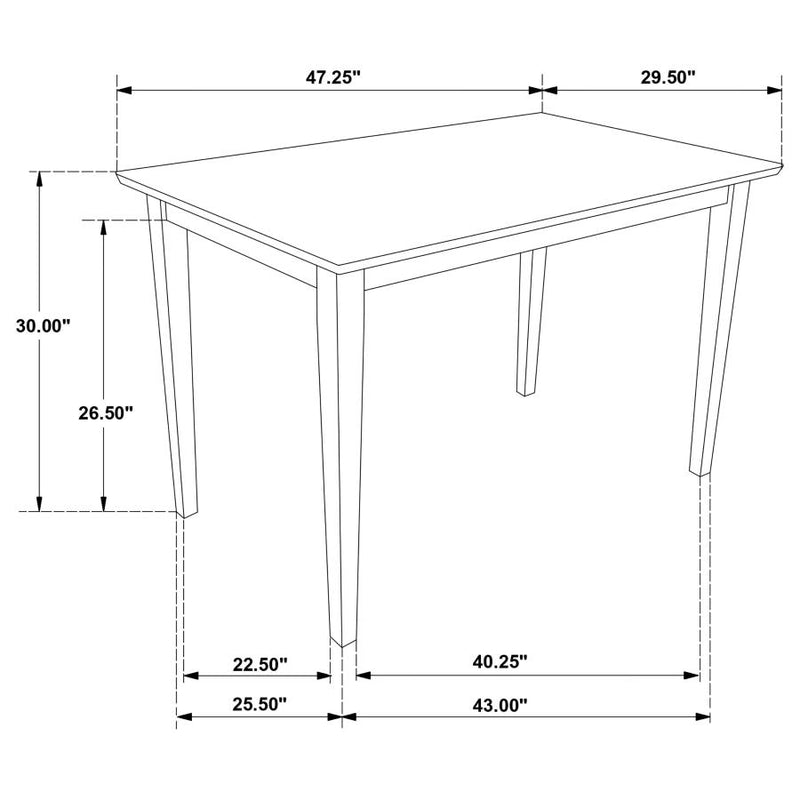 Gomez 5-piece Rectangular Dining Table Set Cappuccino-zoom-