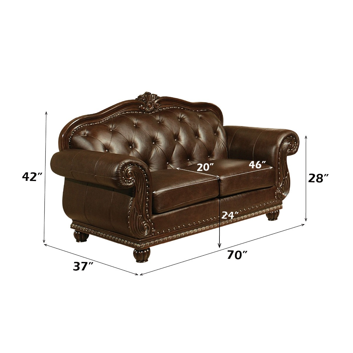 ACME Anondale Loveseat – room setting – Lusso Furniture Miami