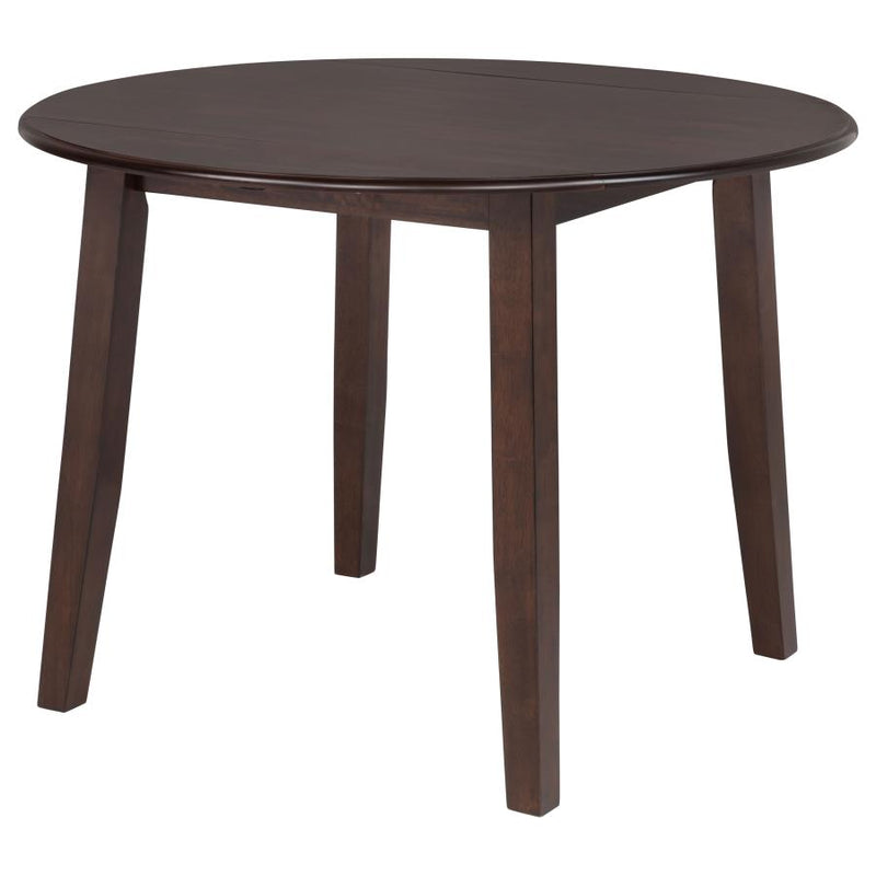 Barton 5-piece Round Wood Dining Table Set Dark Brown-zoom-
