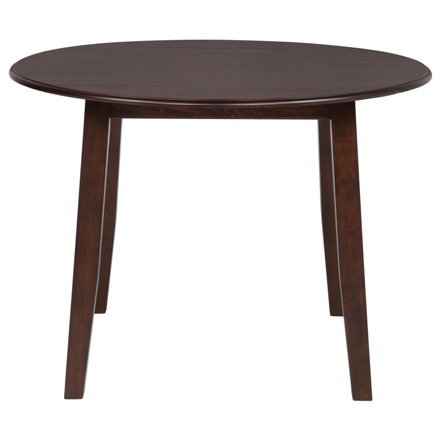 Barton 5-piece Round Wood Dining Table Set Dark Brown-6