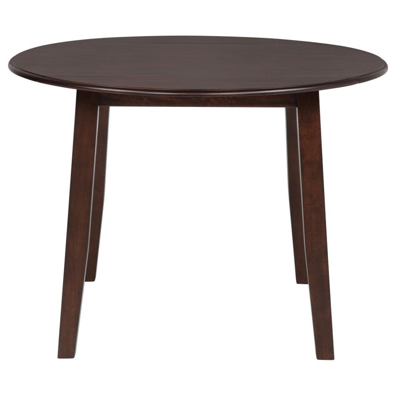 Barton 5-piece Round Wood Dining Table Set Dark Brown-zoom-