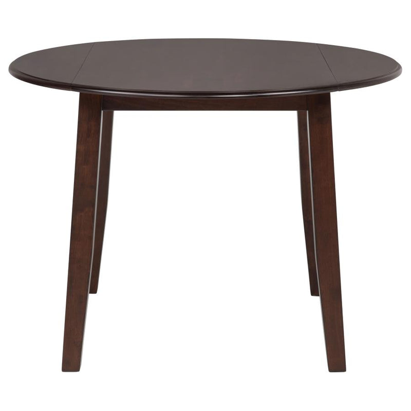 Barton 5-piece Round Wood Dining Table Set Dark Brown-zoom-