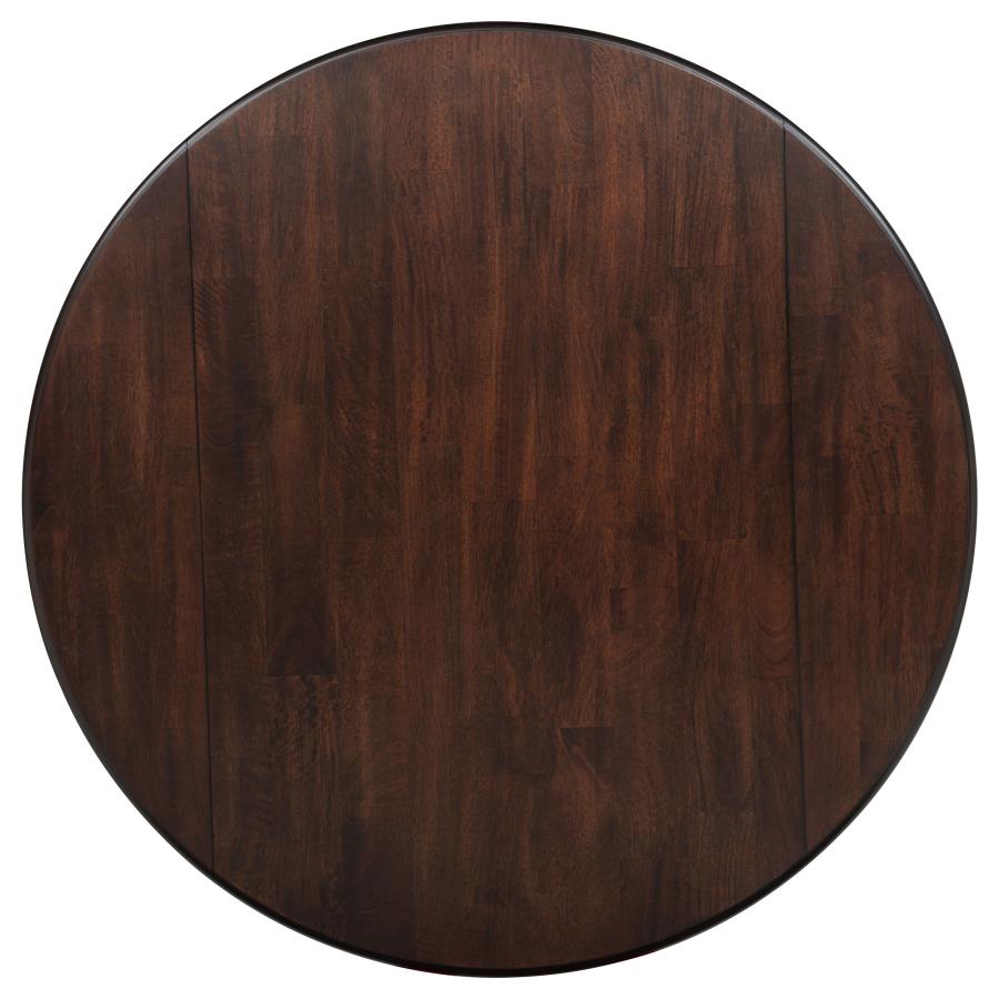 Barton 5-piece Round Wood Dining Table Set Dark Brown-zoom-8