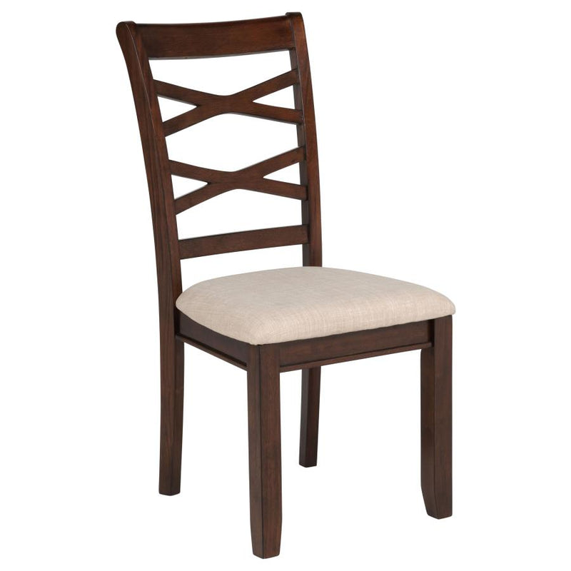 Barton 5-piece Round Wood Dining Table Set Dark Brown-zoom-