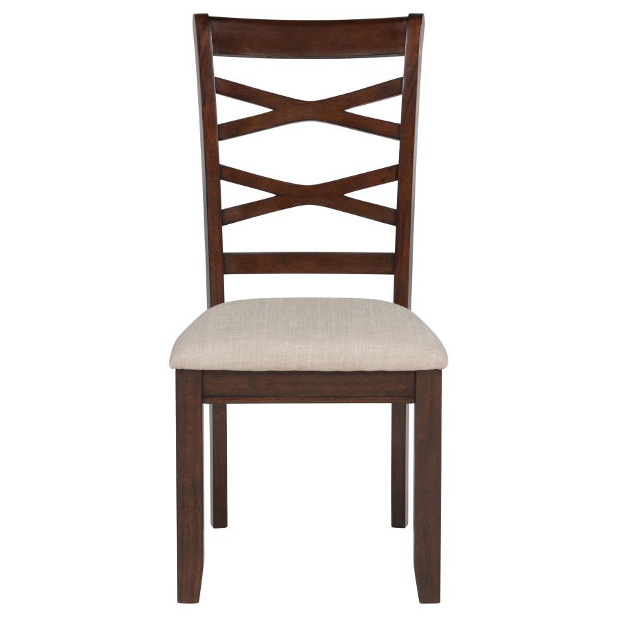 Barton 5-piece Round Wood Dining Table Set Dark Brown-10