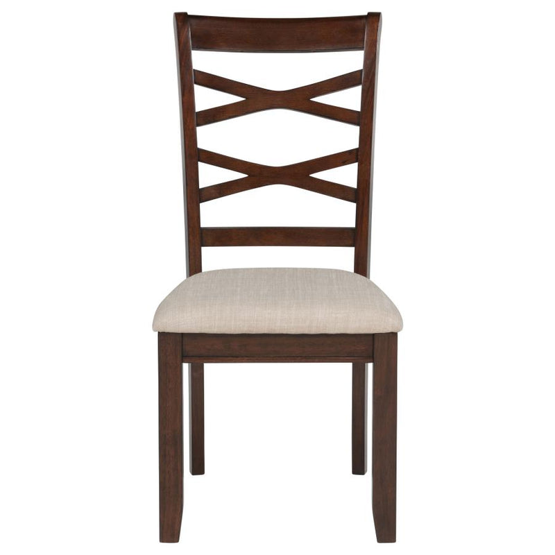 Barton 5-piece Round Wood Dining Table Set Dark Brown-zoom-