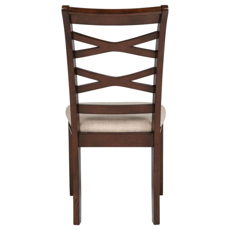 Barton 5-piece Round Wood Dining Table Set Dark Brown-zoom-
