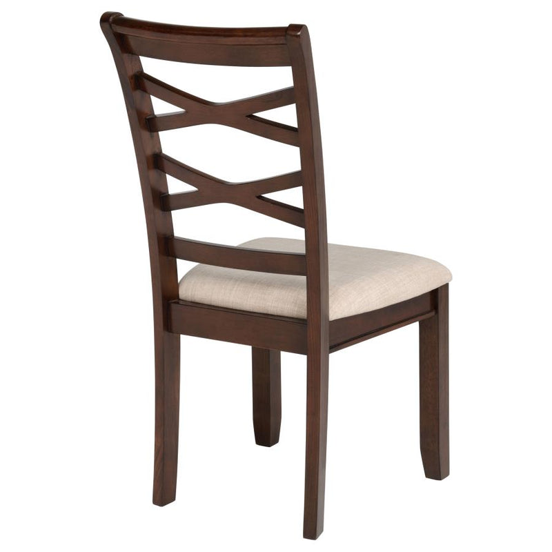 Barton 5-piece Round Wood Dining Table Set Dark Brown-zoom-