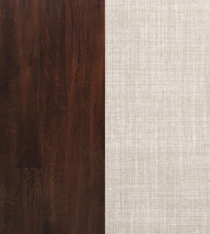 Barton 5-piece Round Wood Dining Table Set Dark Brown-17