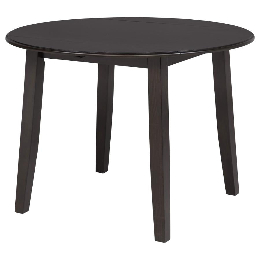 Catley 5-piece Round Drop Leaf Dining Table Set Dark Coffee-zoom-5