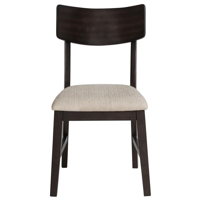 Catley 5-piece Round Drop Leaf Dining Table Set Dark Coffee-zoom-