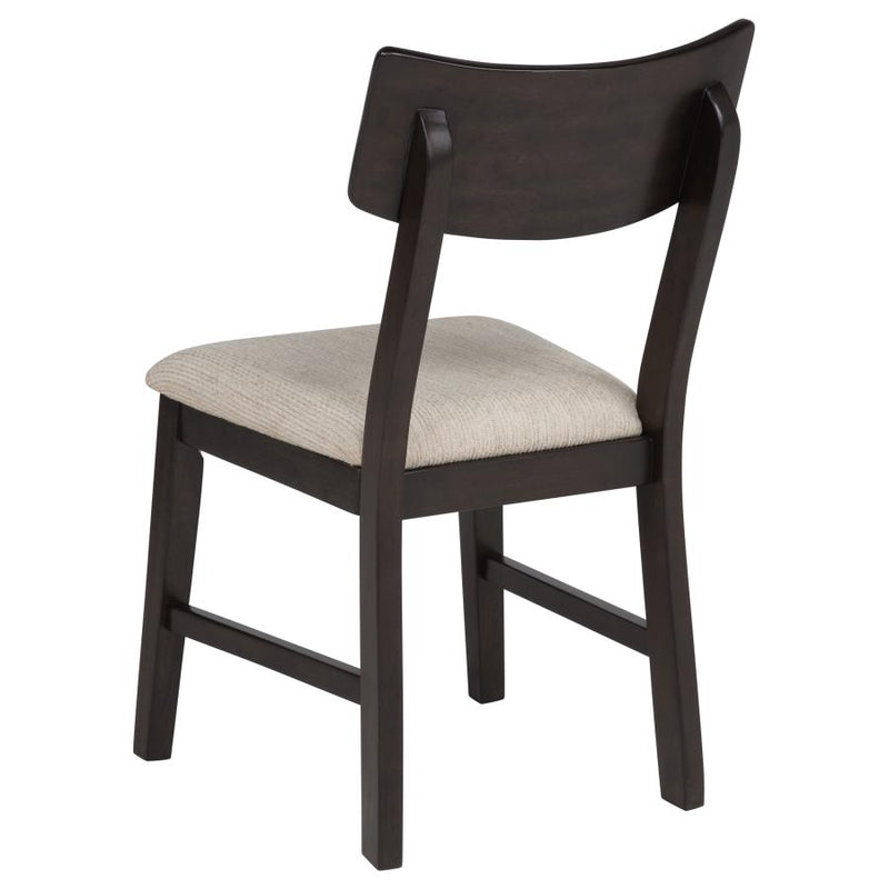 Catley 5-piece Round Drop Leaf Dining Table Set Dark Coffee-zoom-