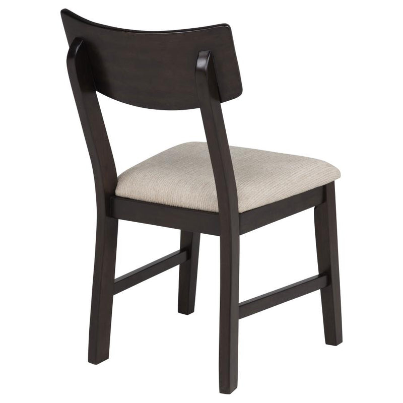 Catley 5-piece Round Drop Leaf Dining Table Set Dark Coffee-zoom-
