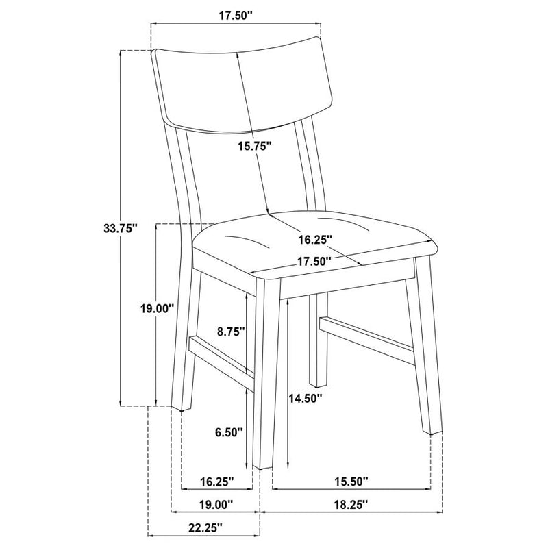 Catley 5-piece Round Drop Leaf Dining Table Set Dark Coffee-zoom-