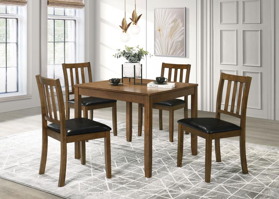 Parkwood 5-piece Square Dining Table Set Honey Brown-1
