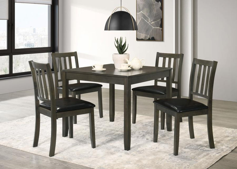 Parkwood 5-piece Square Dining Table Set Charcoal-zoom-