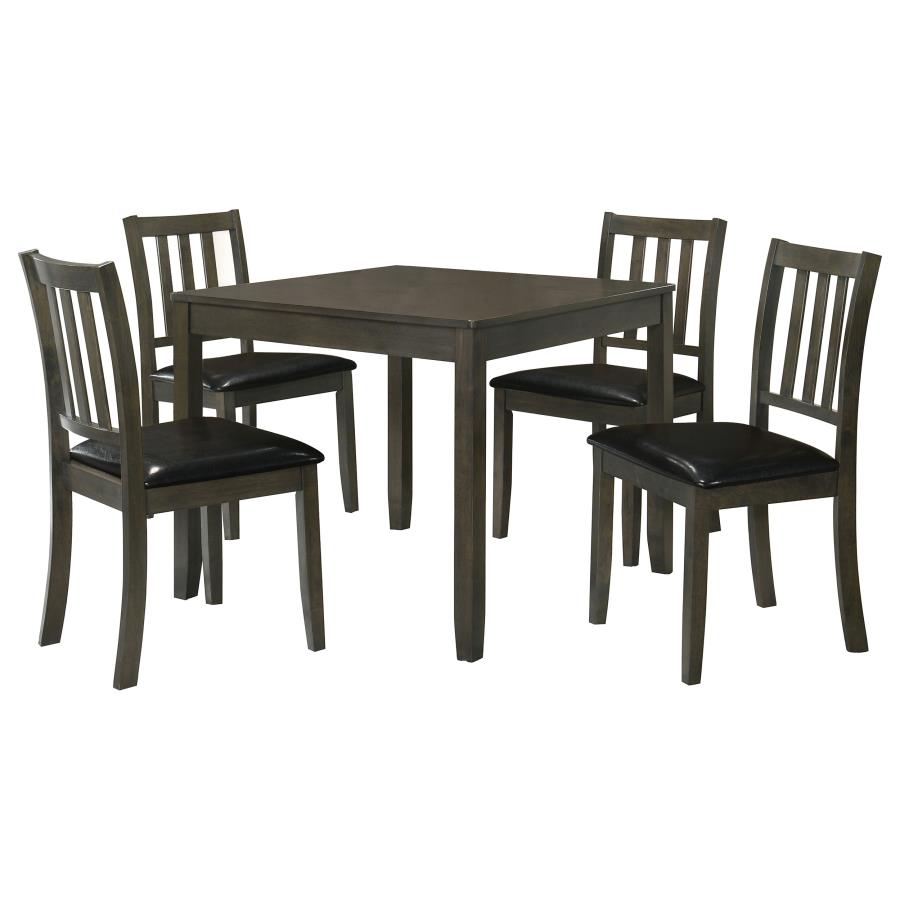 Parkwood 5-piece Square Dining Table Set Charcoal-zoom-2