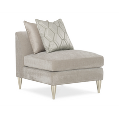 Caracole Fret Knot Armless Chair – side view – Lusso Furniture Miami
