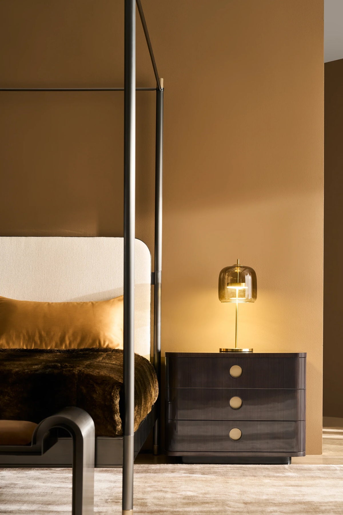 Caracole Campaign Bed – alternate view – Lusso Furniture Miami