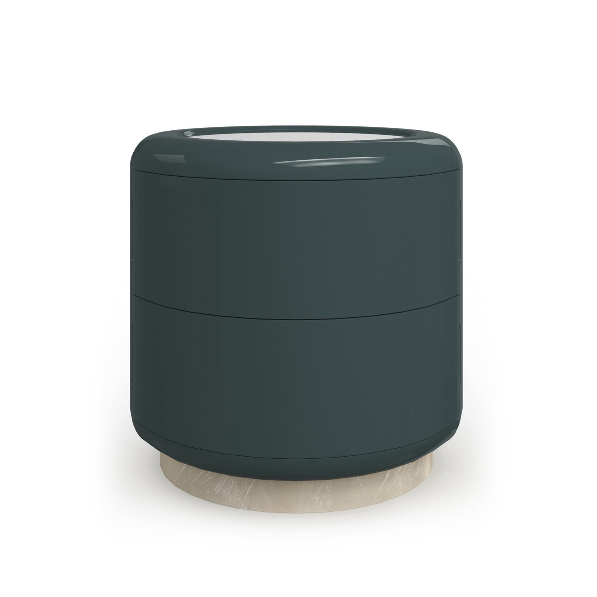 Caracole Gelee Monolith Round Accent Table – front view – Lusso Furniture Miami