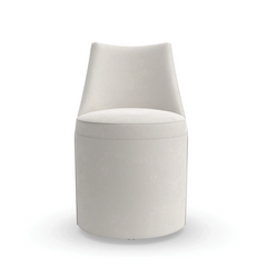 Caracole Barrel Roll Dining Chair – front view – Lusso Furniture Miami