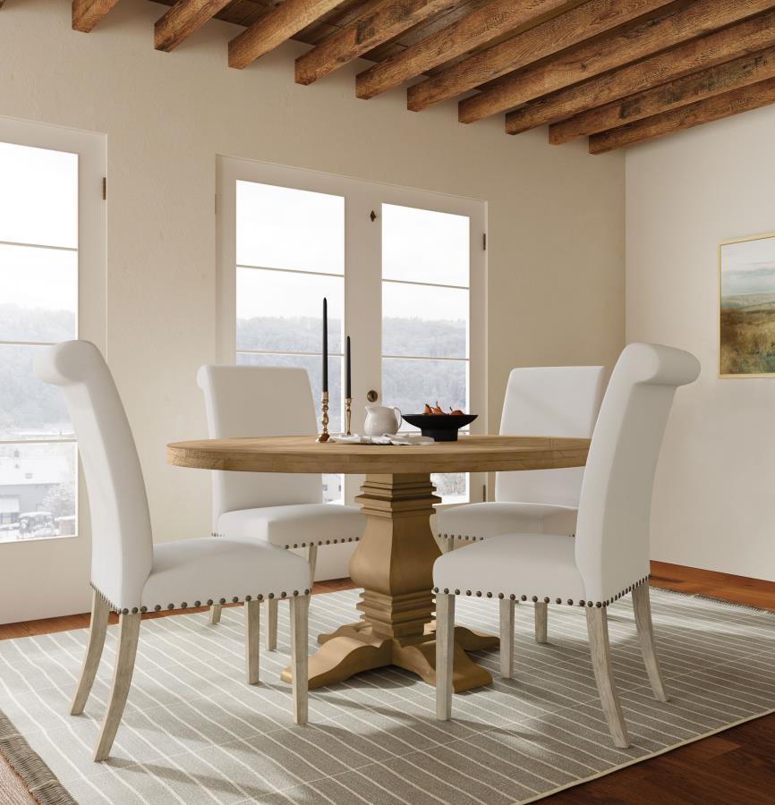 Florence 5-piece Round Dining Table Set Rustic Honey-zoom-1