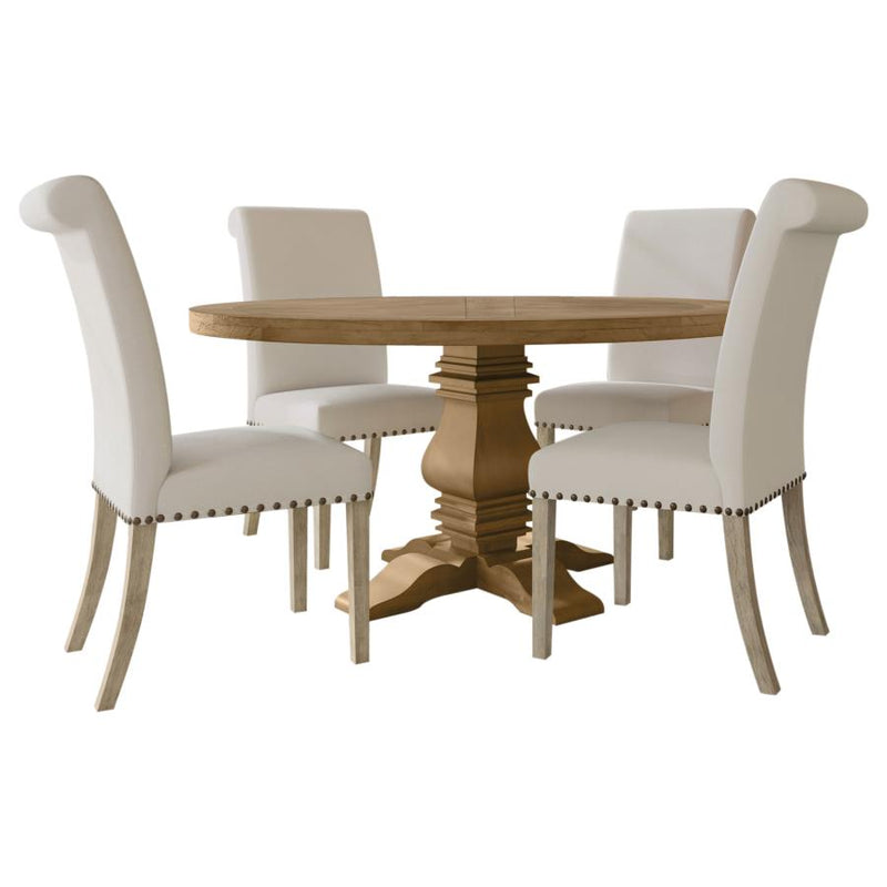 Florence 5-piece Round Dining Table Set Rustic Honey-zoom-