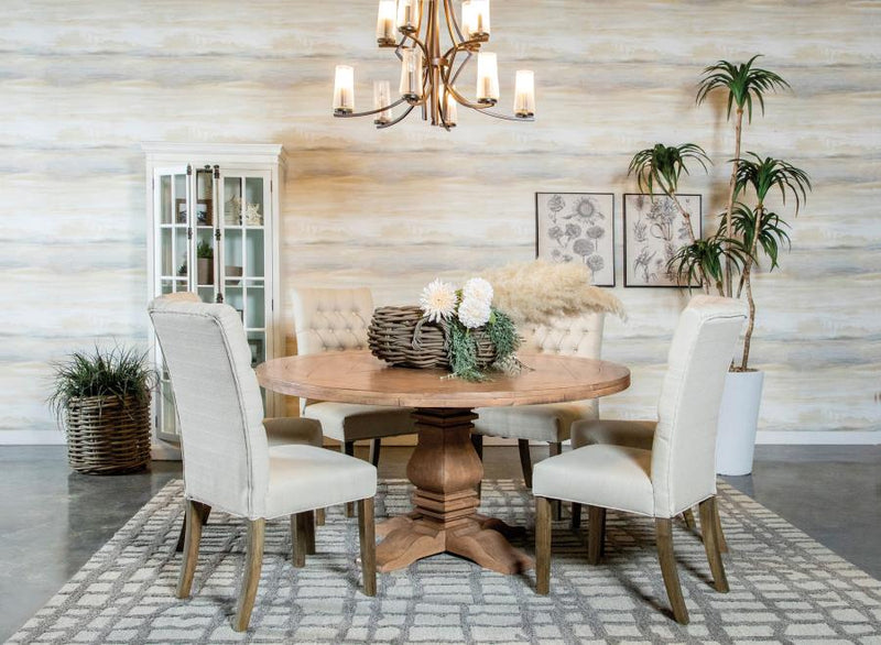 Florence 7-piece Round Dining Table Set Rustic Honey-zoom-