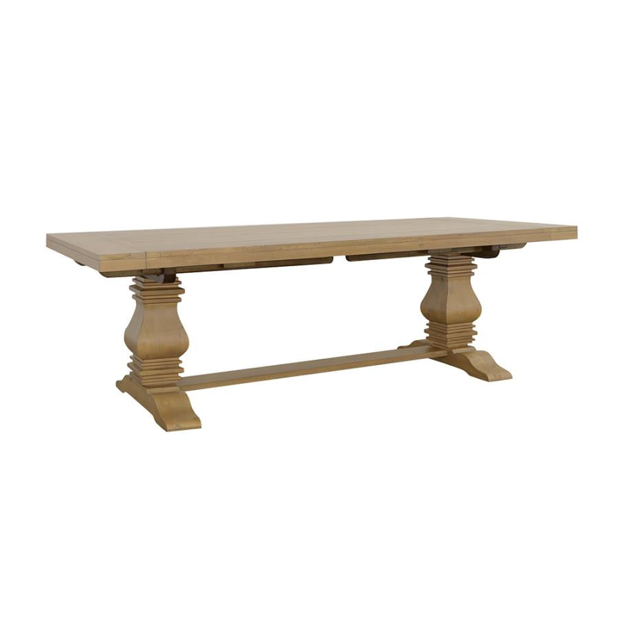 Florence 126-inch Extension Dining Table Rustic Honey-1