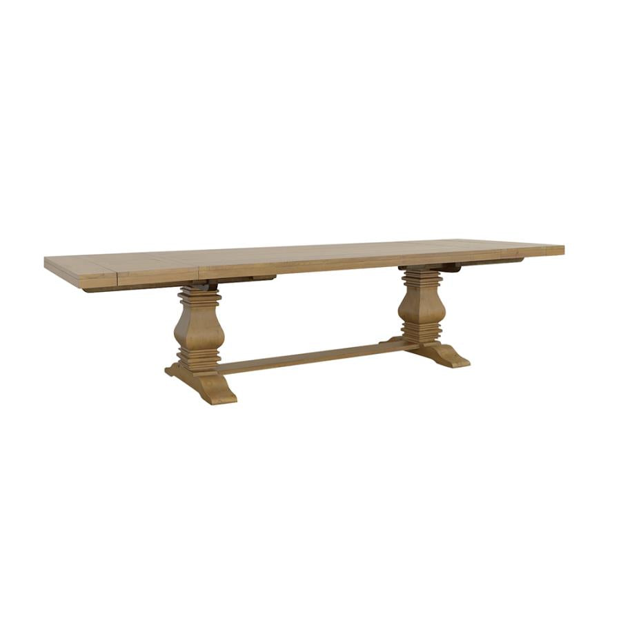 Florence 126-inch Extension Dining Table Rustic Honey-3