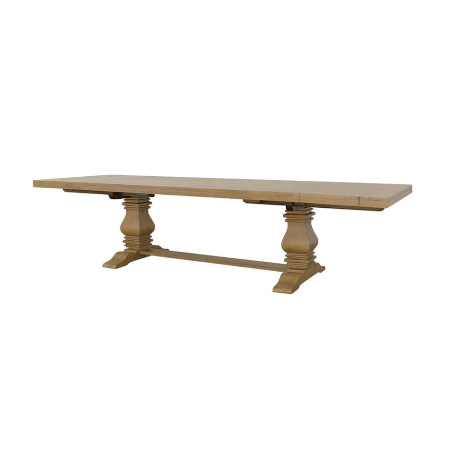 Florence 126-inch Extension Dining Table Rustic Honey-zoom-7