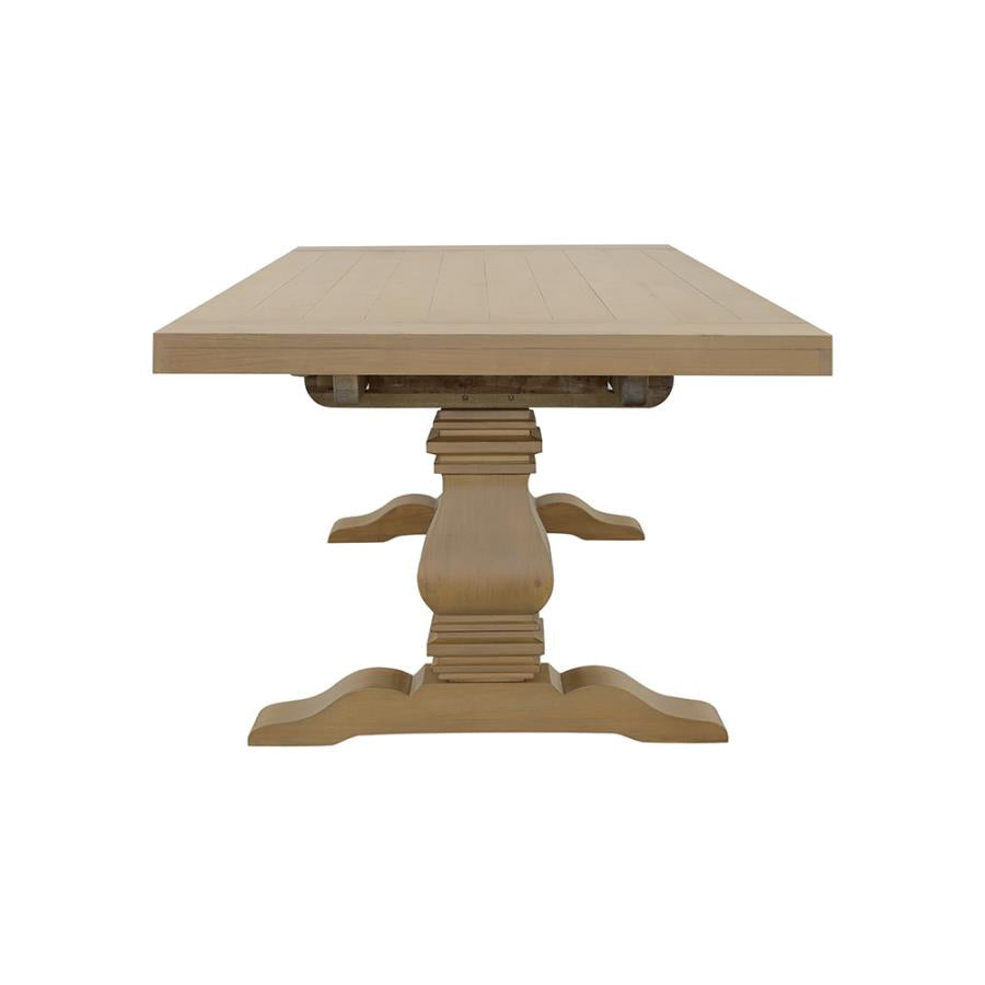 Florence 126-inch Extension Dining Table Rustic Honey-8
