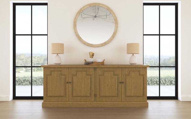 Florence 4-door Dining Sideboard Buffet Cabinet Rustic Honey-zoom-