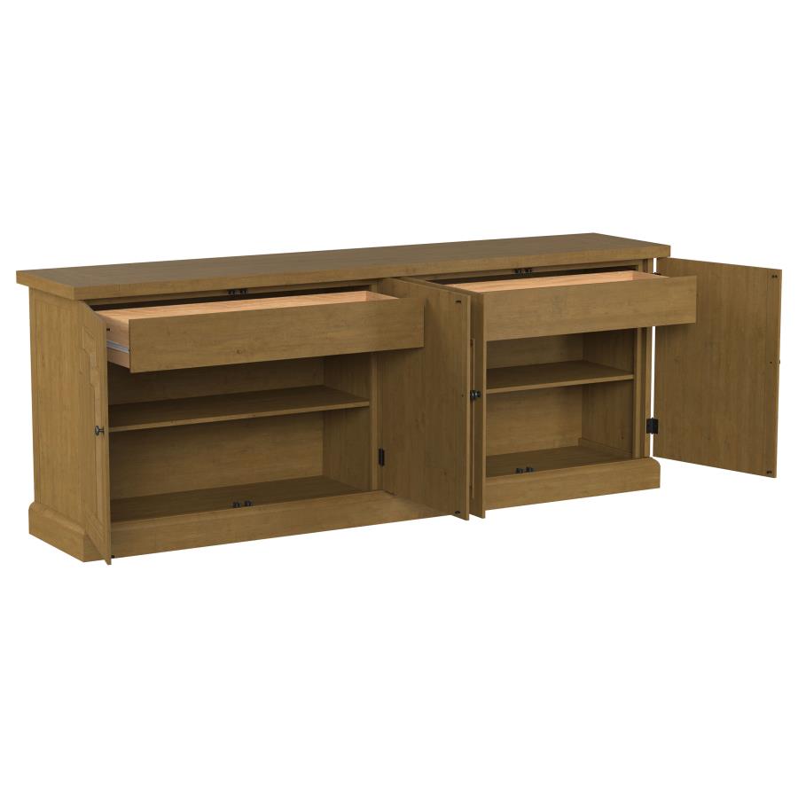 Florence 4-door Dining Sideboard Buffet Cabinet Rustic Honey-zoom-3