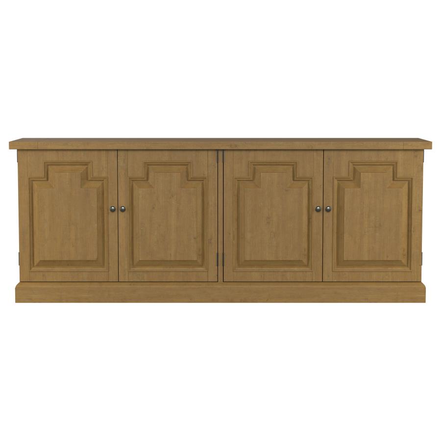 Florence 4-door Dining Sideboard Buffet Cabinet Rustic Honey-zoom-4